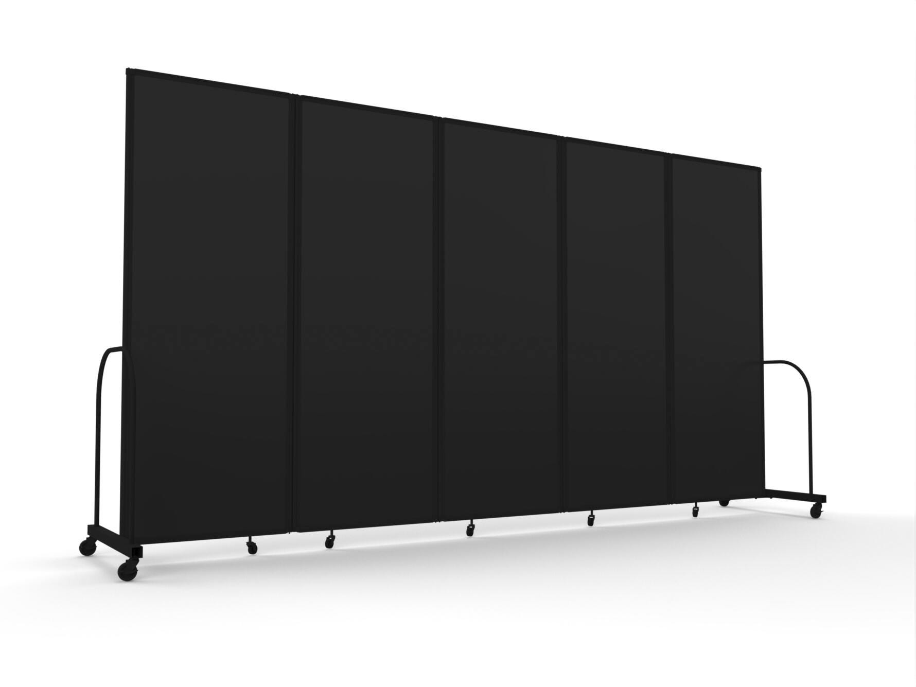 Screenflex Fire Resistant Welding Screen, 9 Panels, 25 Feet x 7 Feet 6 Inches, Black 2148811
